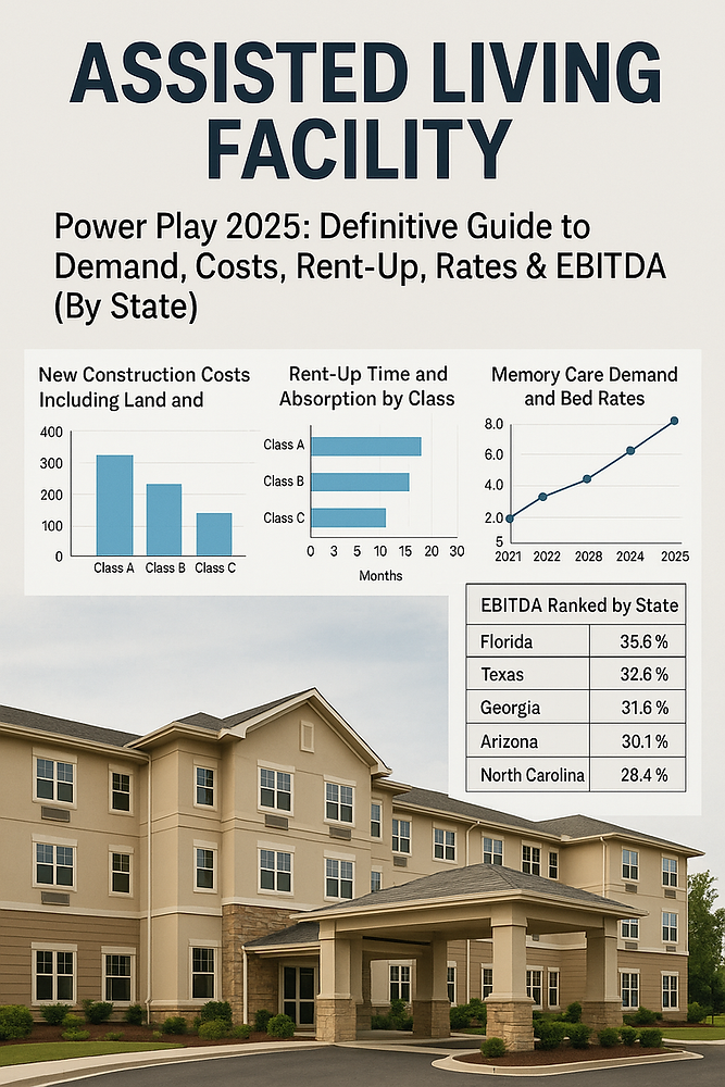 Assisted Living Facility Power Play 2025: Definitive Guide to Demand, Costs, Rent-Up, Rates & EBITDA (By State