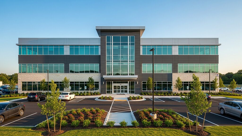 Modern medical office building exterior