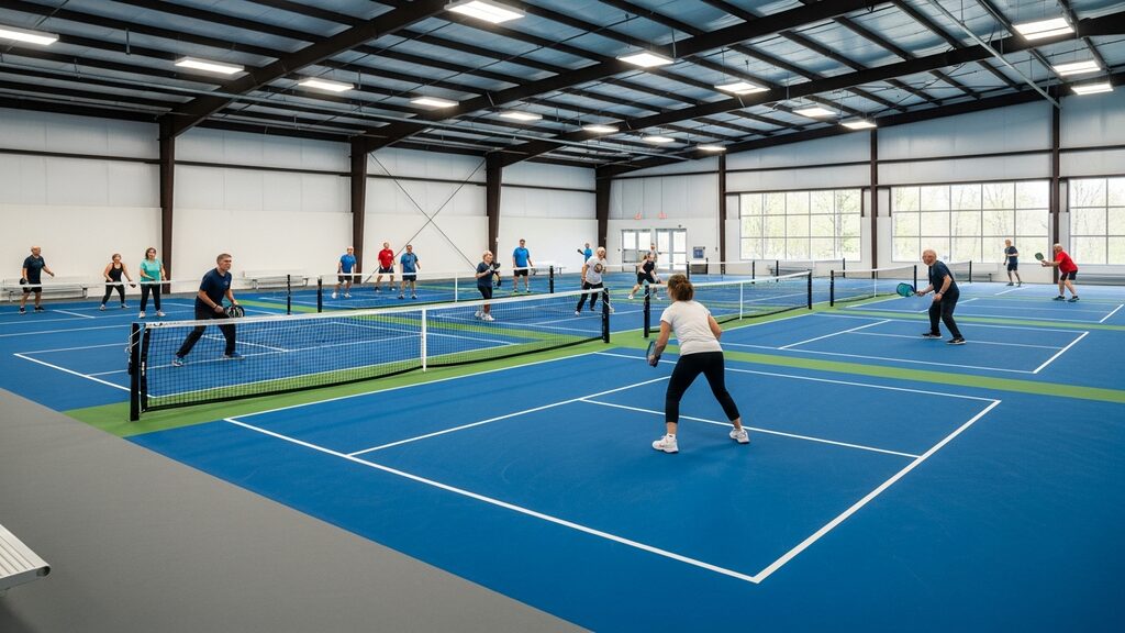 Indoor pickleball courts