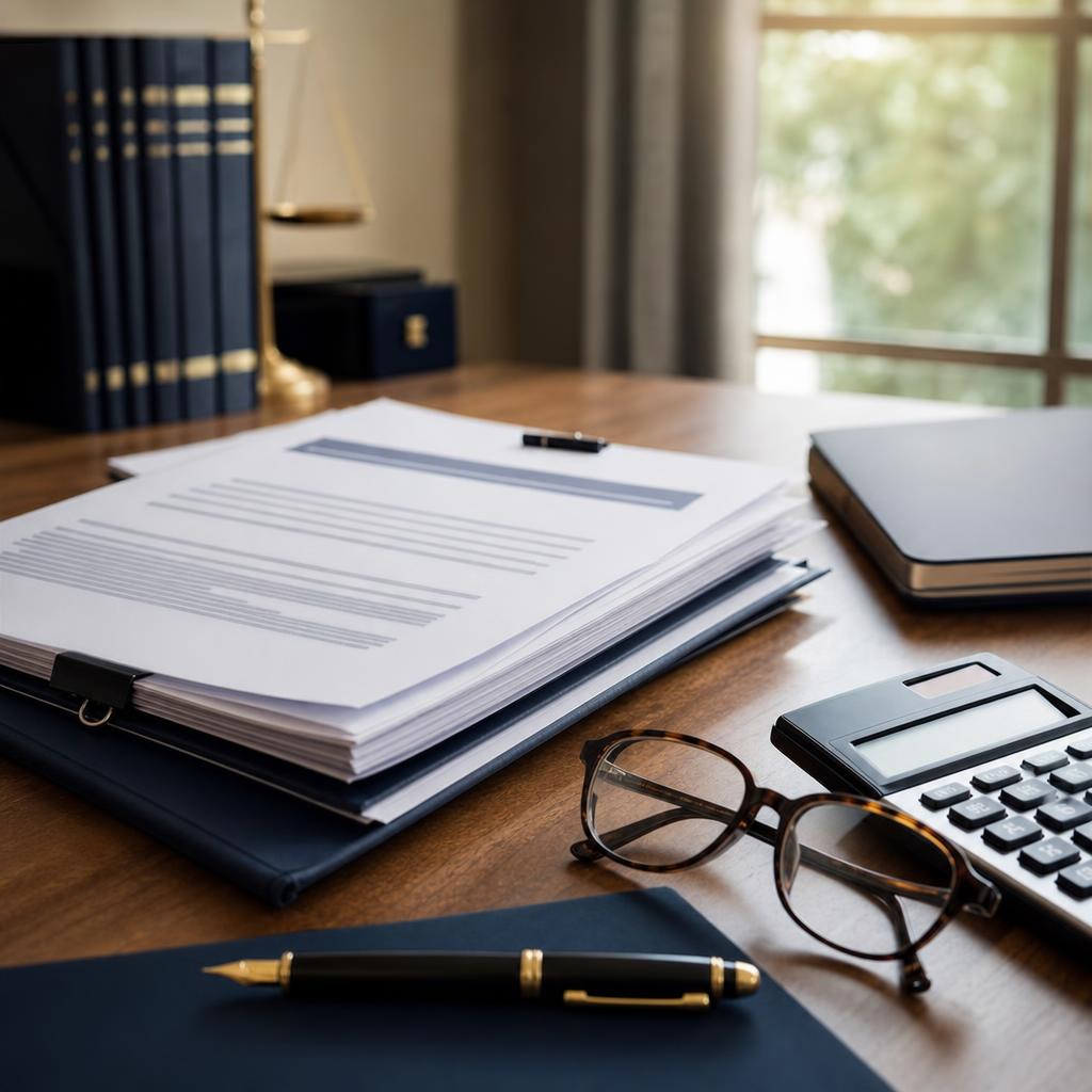 SBA fee notice documents on a lender's desk, representing the FY 2027 7(a) and 504 fee schedules effective October 1, 2026