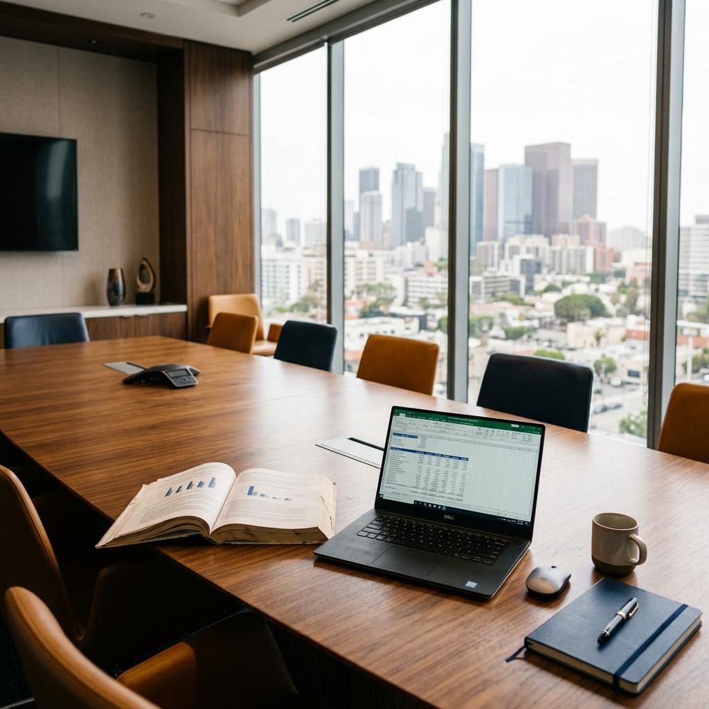 Lender credit committee room with an open SBA loan policy manual, representing SBA SOP 50 10 8.1 effective October 1, 2026